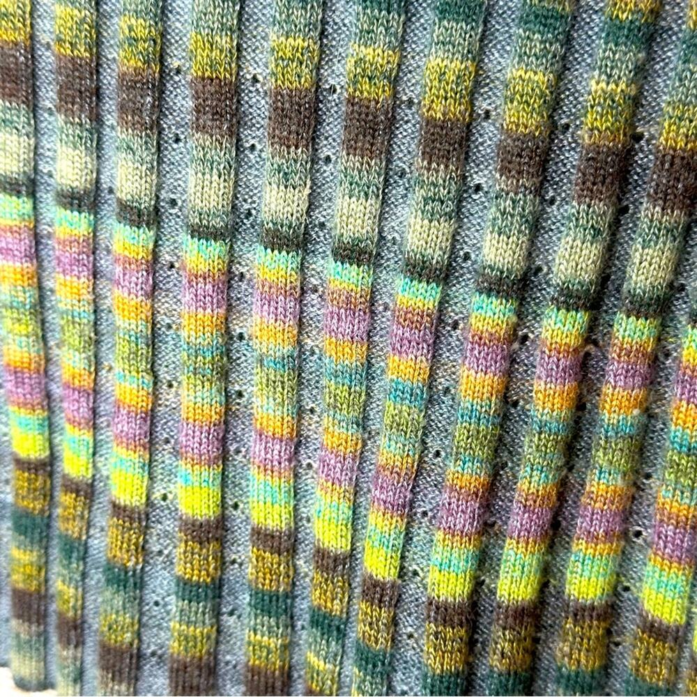 Retro Style Vented Pipes Stripes Turtleneck - MULTICOLORED - Picture 10 of 12